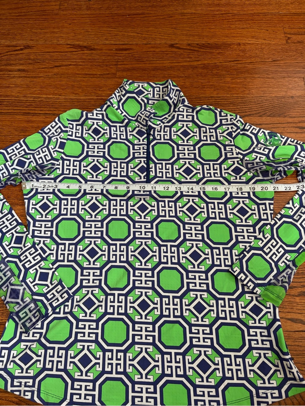 IBKUL Icifil Long Sleeve 1/4 Zip Sun Golf Pullover Classic Key Green Size Large - Picture 6 of 10